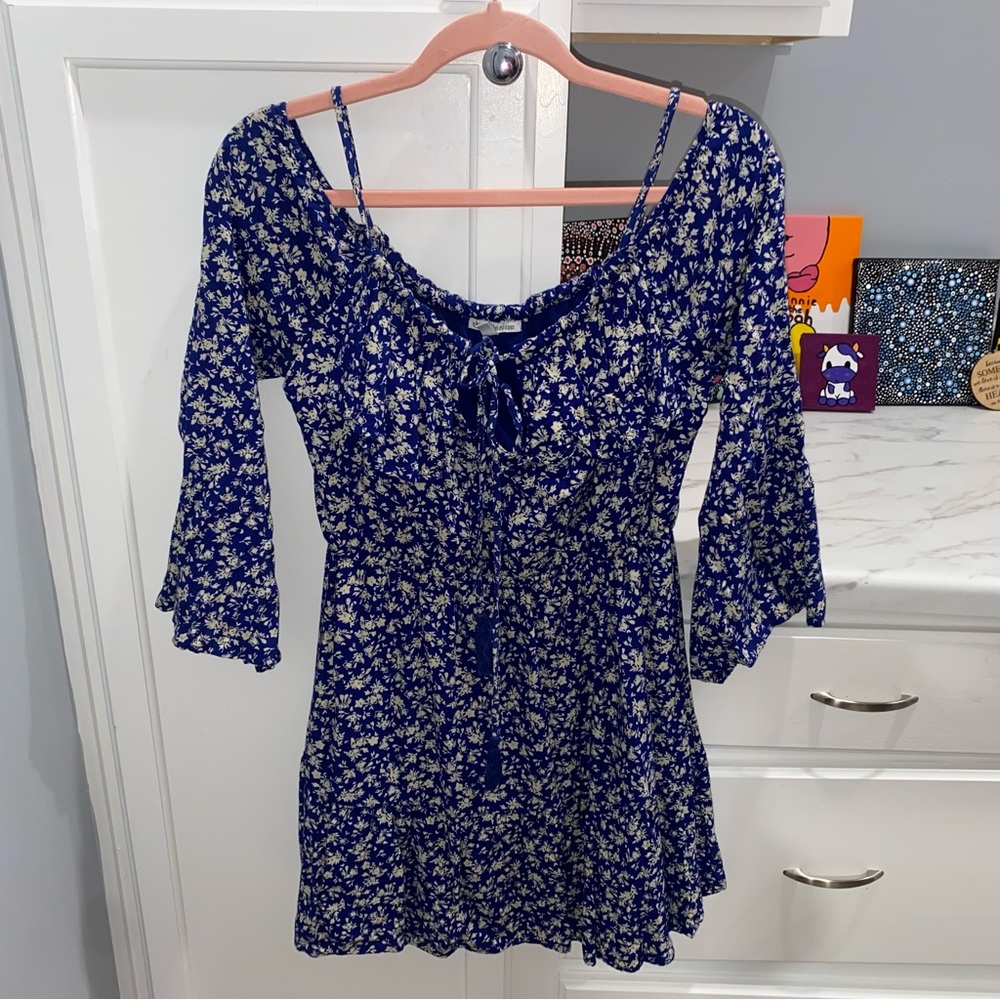 Blue & White Floral Dress! :)